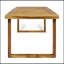 Table de salle à manger d'extérieur en bois d'acacia de 69 pouces, finition sablée naturelle, durable et résistante aux intempéries pour une utilisation toute l'année