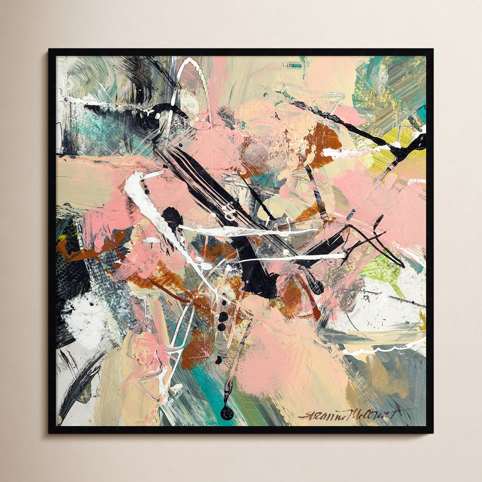 Sutter "Graceful" Print by Suzanne McCourt, 41" H x 41" W, Black