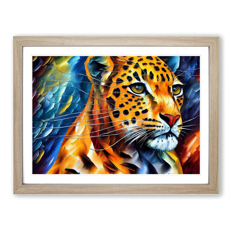 Leopard Vol.3 Abstract - Framed Print, 46cm H x 64cm W, Grey