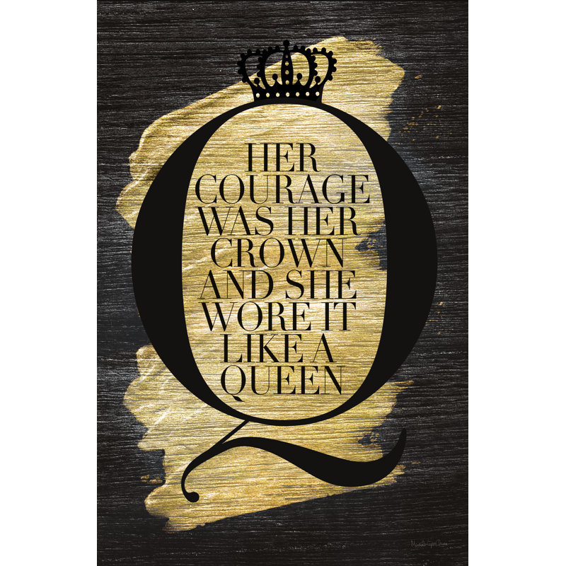 Gilded Life I Crop by Mercedes Lopez Charro - Typography Print, 76 cm H x 51 cm W, Black Floater Framed