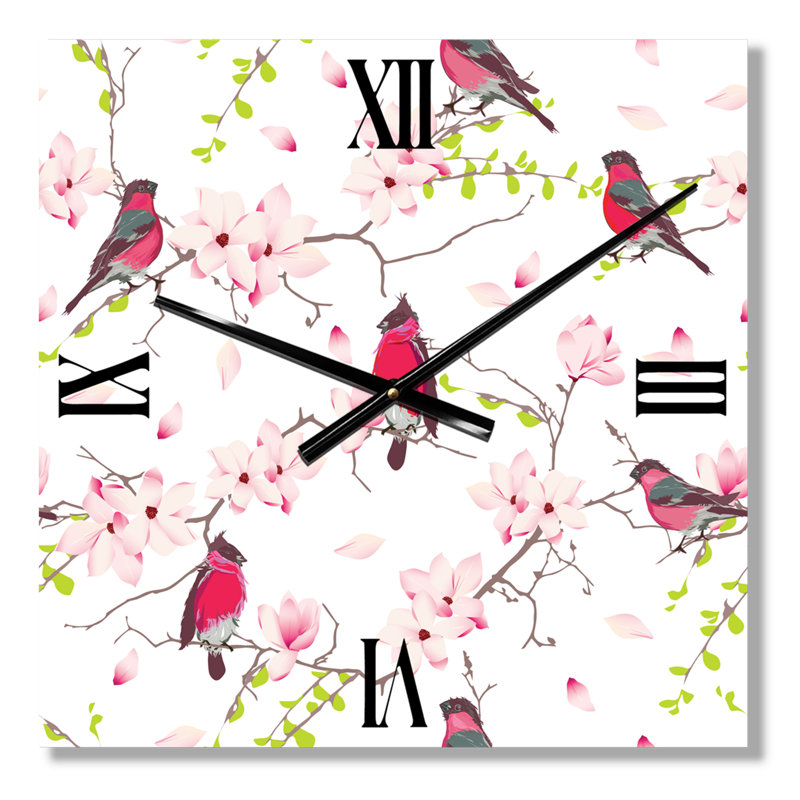 Horloge murale Bouvreuil sur magnolia, Petit