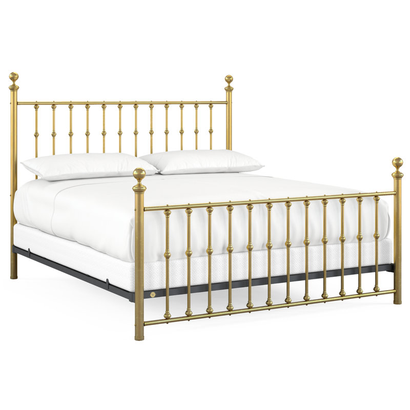 104 Palisade Bed | Complete Standard, King, Natural Brass
