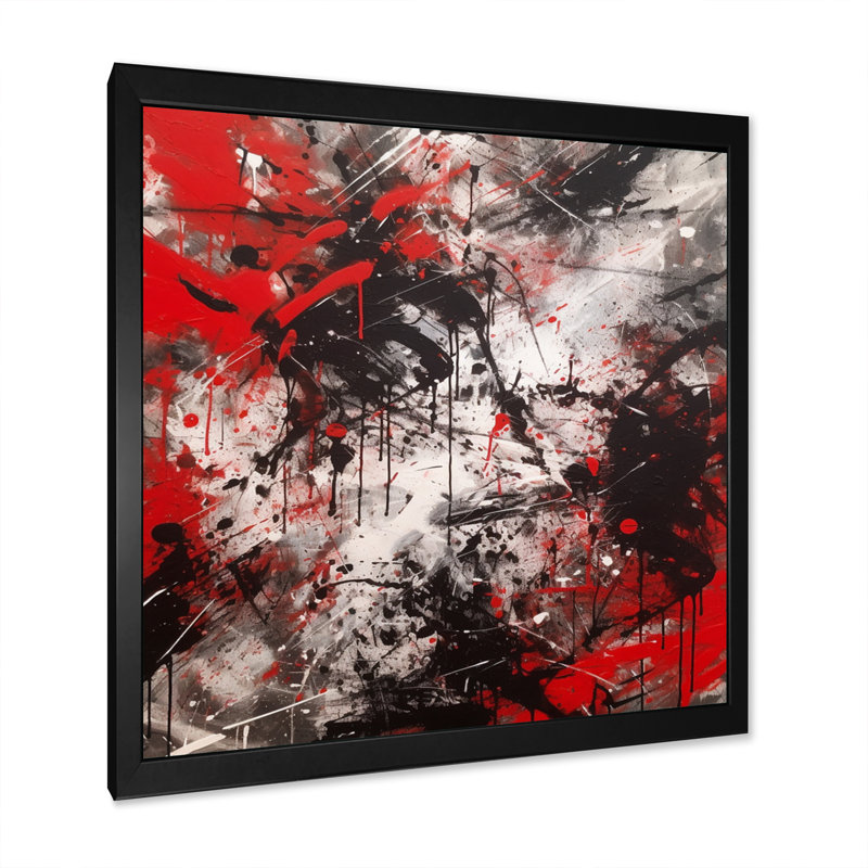 Capobianco abstrait grafiti, Cadre photo noir, H 24 po x l 24 po x P 1 po