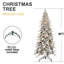 Arbre de Noël floqué avec 1000 lumières à DEL blanc chaud, 1634 pointes, 44 pin véritable, effet neigeux, branches articulées pour un montage rapide, assemblage rapide naturel sur les petits espaces