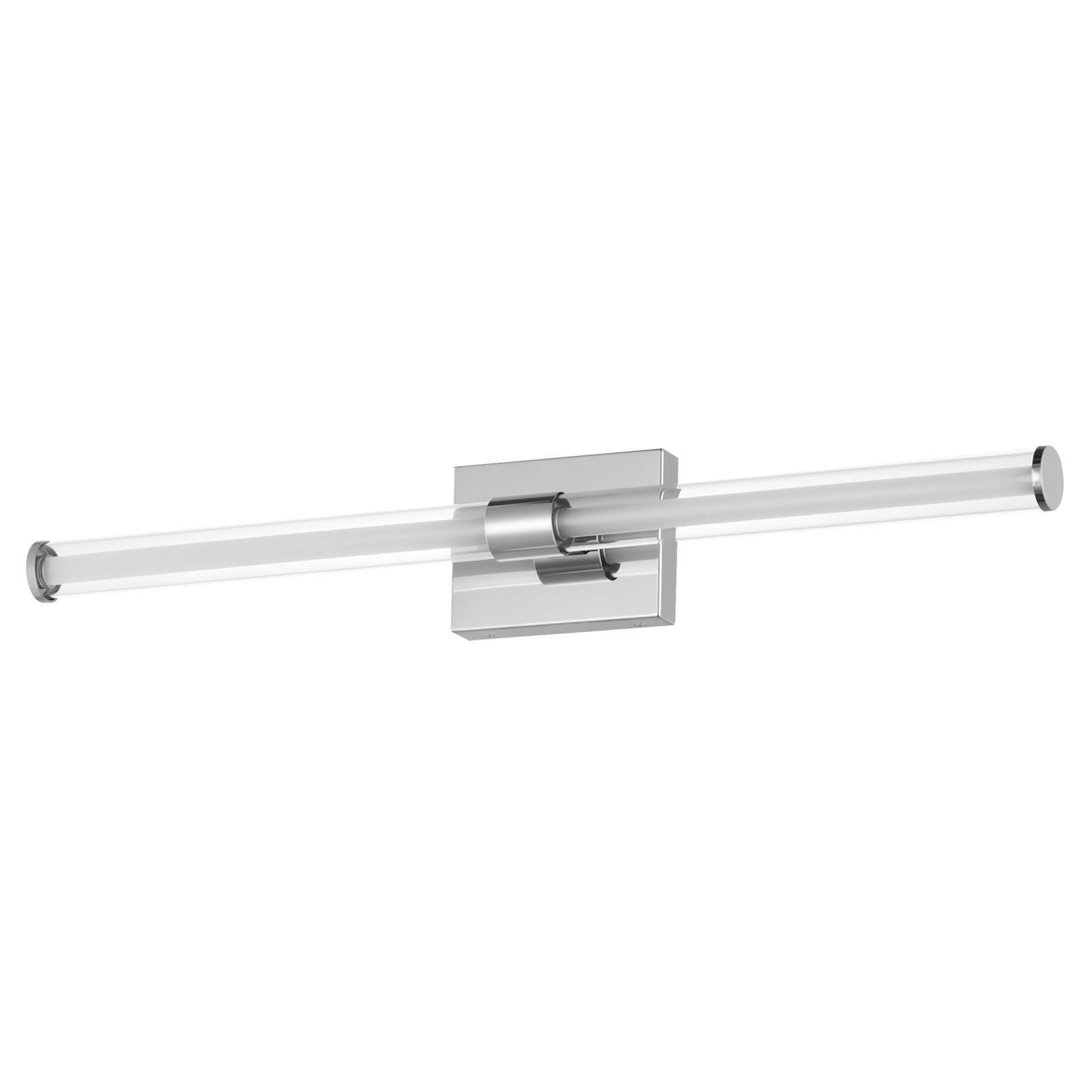 Mahkaylah Single Transparent Dimmable LED Bath Bar, Polished Chrome