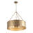 24" 5-light Distressed Metal Drum Chandelier-1942317984