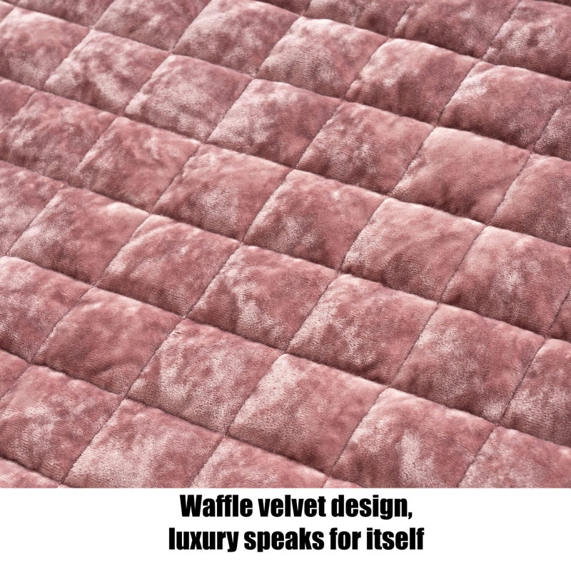 Dusty Mauve Pink King Size Velvet Comforter Set