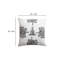 Coussin décoratif en coton 18 x 18, Bouddha méditant, imprimé arbre, blanc, noir