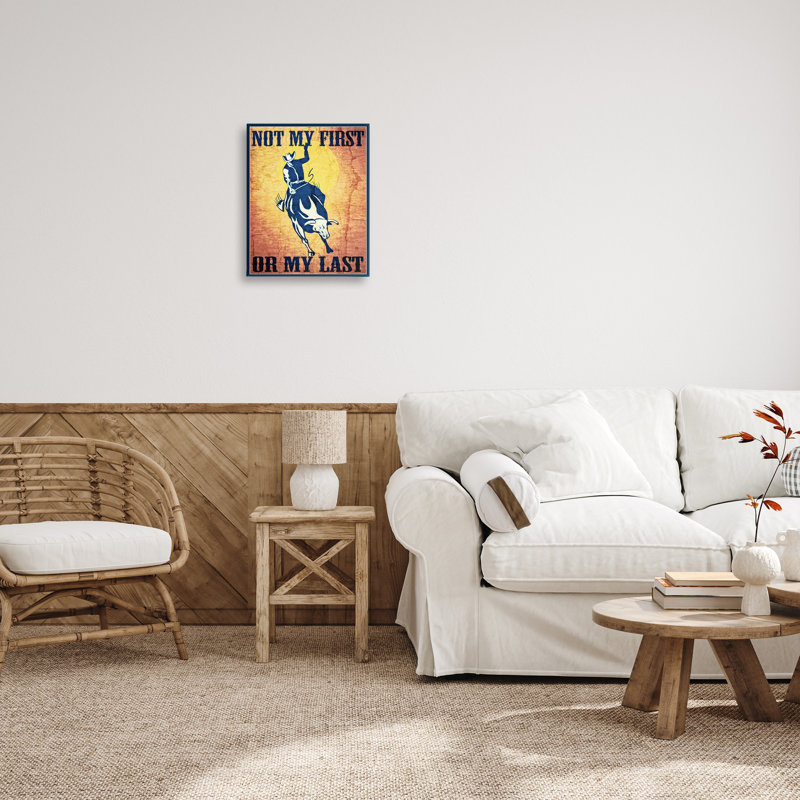 Rodeo Cowboy Phrase Canvas Wall Art by GraffiTee Studios, 20" H x 16" W