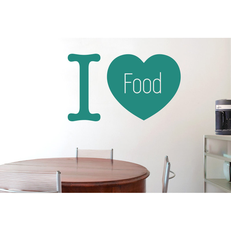 Food & Beverage Wall Decal, Aqua Green, Medium