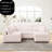 Pink Modular With Hydraulic Lift & Washable Cushions, For Bedroom And Living Area U-Shaped . Practical Solution. Modern Room Items. Materials. Detachable Ceiling Fan Blades Covers-1754633647-1754633644