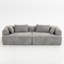 Canapé modulaire 2 pièces Cloud-Like Comfort, Bouclé et flanelle, maison moderne