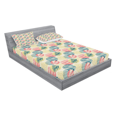 Palm Tree Microfiber Polka Dots Sheet Set
