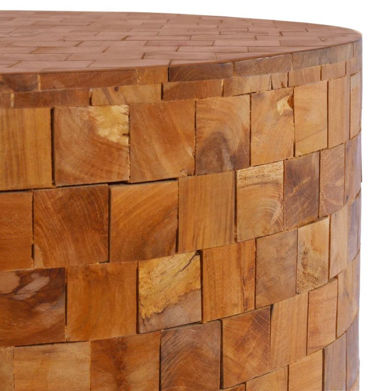 Indurial Solid Wood Drum Coffee Table