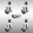 Thermoplastic Rubber Swivel Caster Set Brake