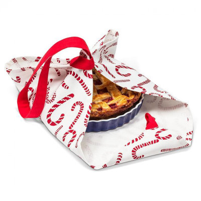Candy Canes Patterned Food Carrier