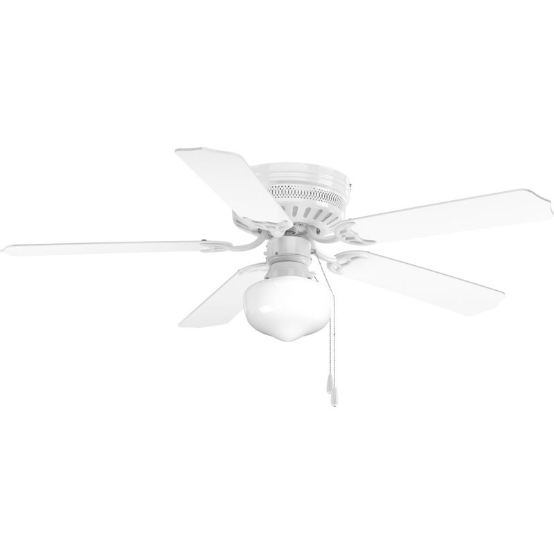 AirPro Hugger 52'' Ceiling Fan, White with White Blades