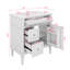 Meuble-lavabo de 30 po avec lavabo, tiroir basculant, portes et support de rangement, meuble-lavabo simple avec tiroirs et tablette réglable-121081696-121081697