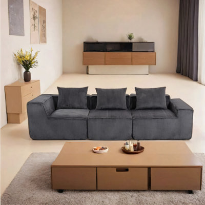 Modular Modern Velvet Fabric Comfort Sofa