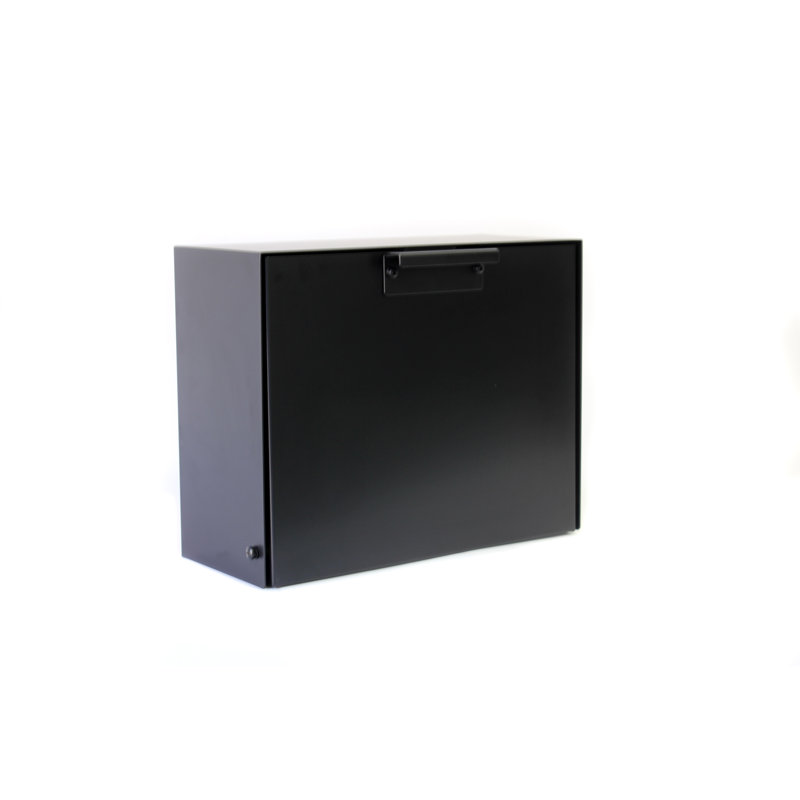 Cubby Wall Mounted Steel Mailbox, Black