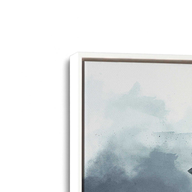 Impression sur toile Ethereal Flock, Cadre flottant blanc opaque, H 24,75 po x l 36,75 po x P 1,75 po