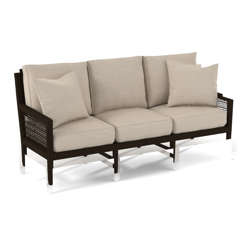 Pine Isle 76" Square Arm Sofa with Reversible Cushions, Vanilla Textured; 0805-91, Stone Hearth