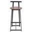 De 3, hauteur de comptoir. Siège noyer brun et structure en métal noir. Support de dos ergonomique. Fabrication, capacité de charge de 220 lb. Look moderne pour les entreprises à domicile. Tabouret 3