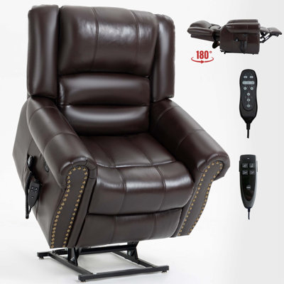 Dual Motor Infinite Position Heat Massage Power Lift Recliner Chair with USB Ports