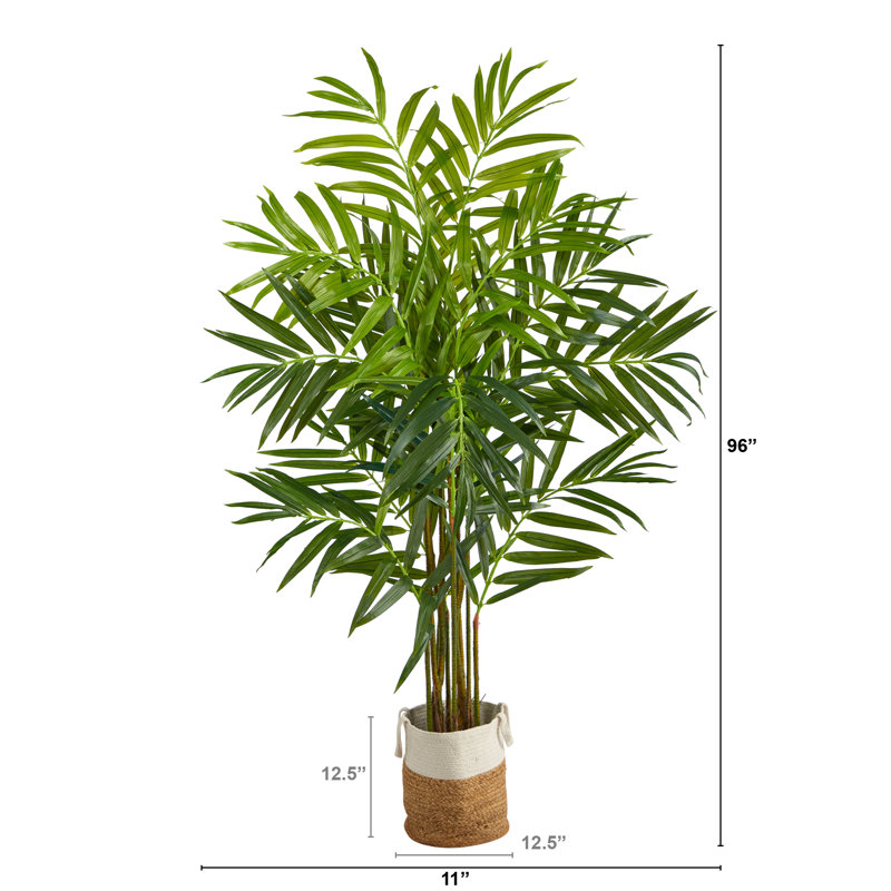 96'' Faux Palm Tree in Cotton Planter