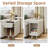 Narrow End Table With Charging Station-468179735