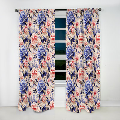 Bohemian Damask Harmony - Rideau damassé - Rideau damas obscurcissant - 1 panneaux