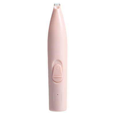 Pet Hair Clipper 6.3x1.2x1.2in Low Noise LED Light Foot Shaver For Dogs Cats, Pink