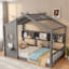 Lit sur pied avec tablettes de rangement-876018887-876018881
