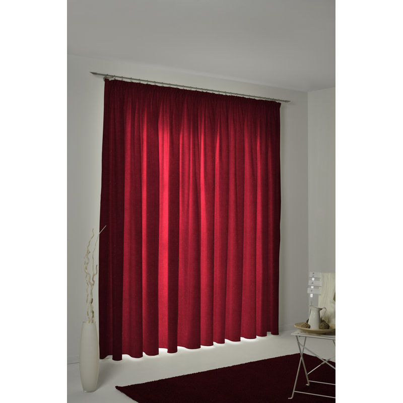 Jaylene Room Darkening Single Curtain Panel, Red, 132 W x 245 D cm