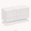 Base de meuble-lavabo flottant mural 48 po seulement, armoire en panneau de fibres à densité moyenne avec 2 grands tiroirs et tablette inférieure ouverte, conception sans poignée, blanc