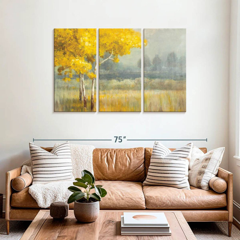Alvord jaune paysage I, H 36 po x l 57 po