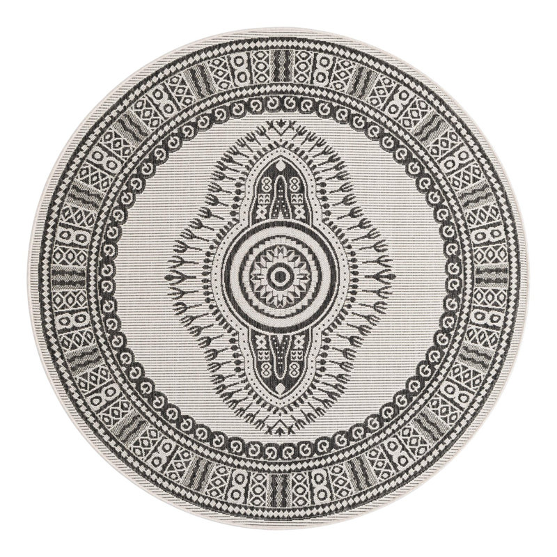 Oriental Indoor / Outdoor Rug, Round 6'1"
