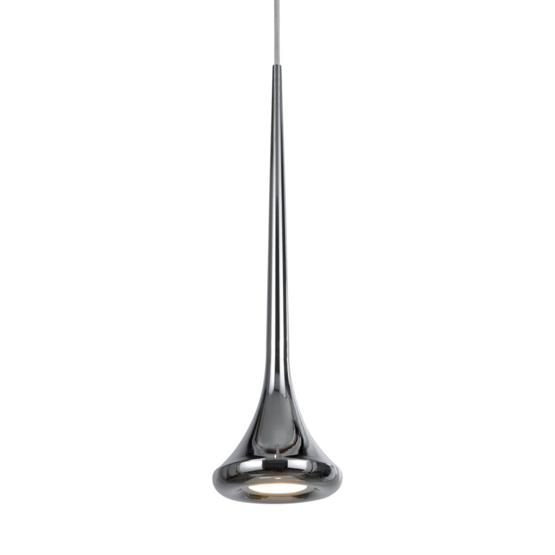 1 - Light Single Pendant, Chrome