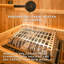 Sauna extérieur en cèdre traditionnel pour 4 à 6 personnes avec porche, chaufferette électrique 9 kW, contrôle Wi-Fi, lumières DEL Backyard Discovery Paxton