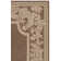 Tapis d'intérieur / extérieur brun / beige à motif floral Havza