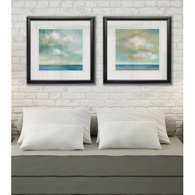 « cloudscape i », ensemble de 2 reproductions de peintures encadrées