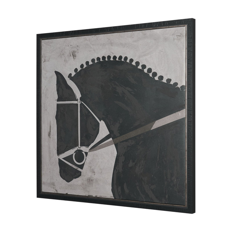 «Steed 1» par Studio, toile encadrée texturée à la main, Non, Steed 1