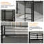 Lit superposé en fer carré durable avec rails de sécurité, look minimaliste moderne, assemblage facile et performance longue durée - Grand-1844300407