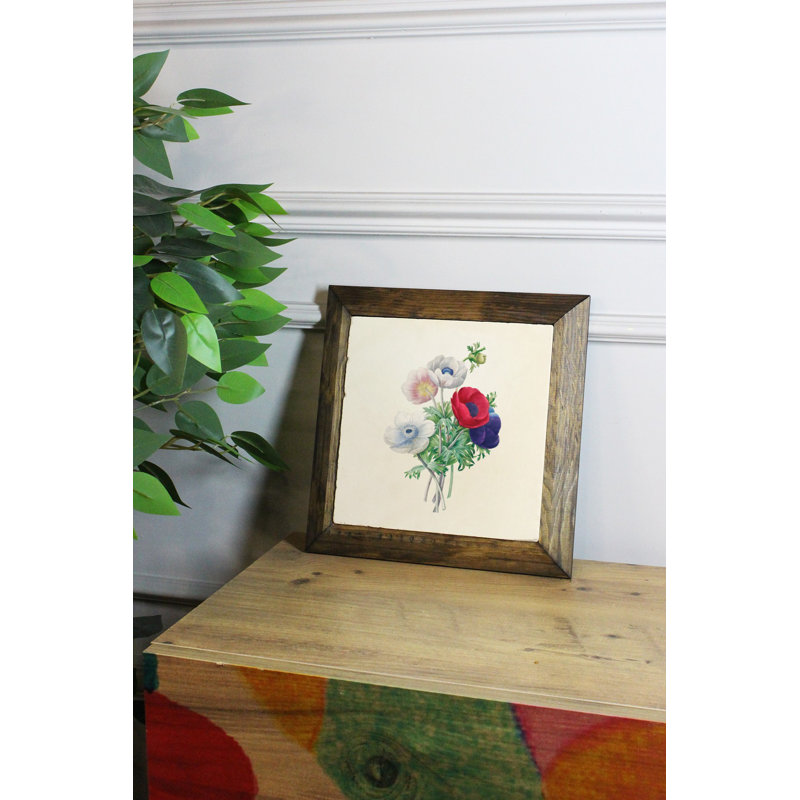 Élégante peinture encadrée décorative, art 100% pierre, 6,1 x 6,1 pouces | Cadre en bois de qualité supérieure, épaisseur: 0,8 po | Imprimé UV pour des couleurs éclatantes | Parfait pour la décoration intérieure, le salon et le bureau