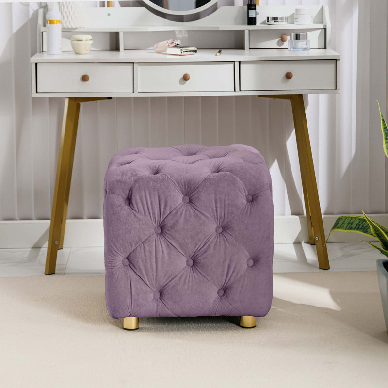 Repose-pieds Finie, 100 % polyester mauve