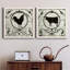 Berkshire Rooster - ensemble de 2 impressions sur toile-296871884-296871883