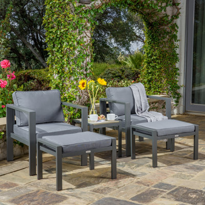 Lakeview Modern 5-Piece Aluminum Bistro Set
