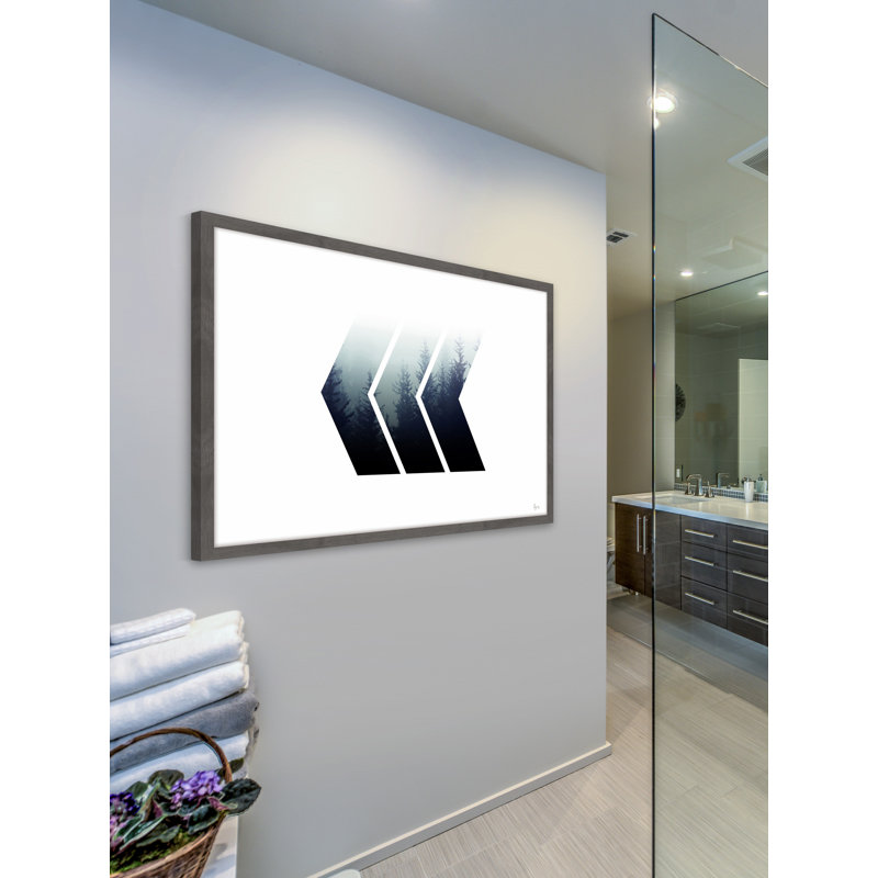 Dark Forest by Eyre Tarney - Single Picture Frame Print, Grey Framed, 30cm H x 45cm W