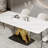Paray Three Sizes Available Gold X-Shaped Rectangular Dining Table-2142874087
