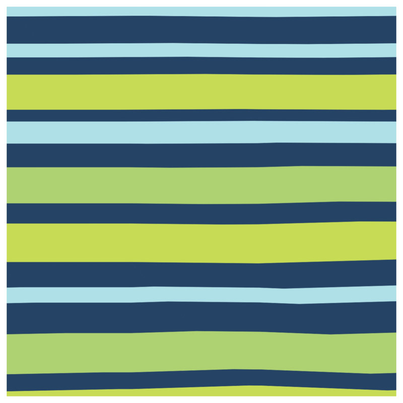 Blue Green Stripes Comforter, King